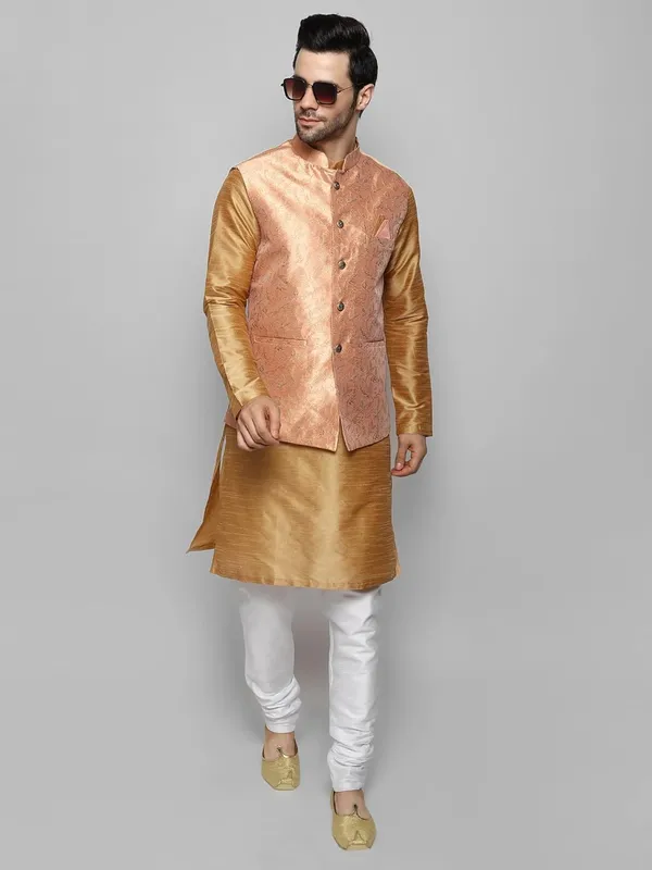 Men's_Silk_Blend_Kurta_Pajama_with_Designer_Ethnic_Nehru_Jacket/Modi_Jacket?
