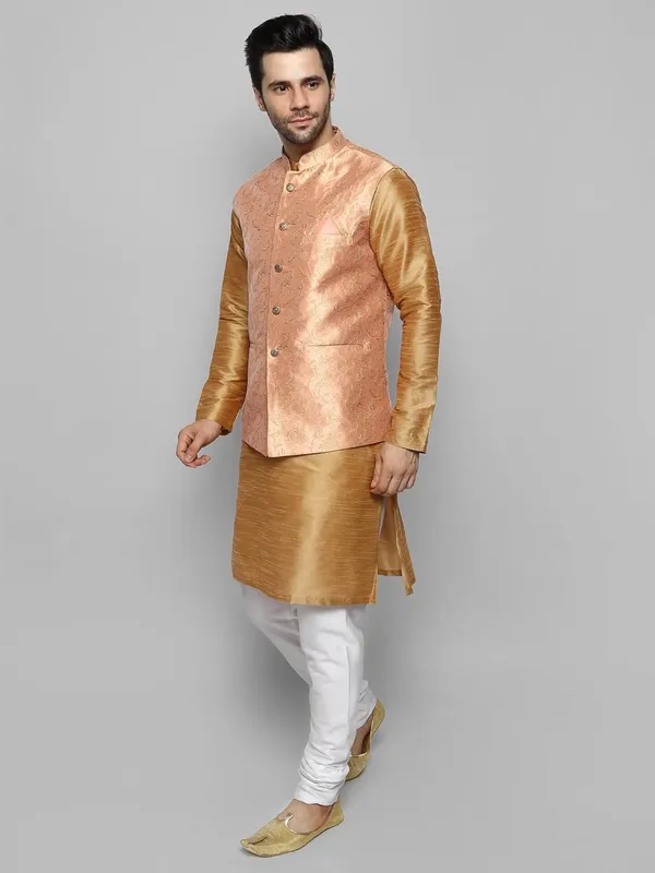 Men's_Silk_Blend_Kurta_Pajama_with_Designer_Ethnic_Nehru_Jacket/Modi_Jacket?