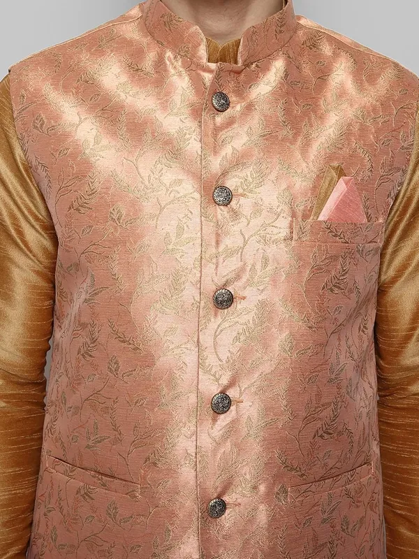 Men's_Silk_Blend_Kurta_Pajama_with_Designer_Ethnic_Nehru_Jacket/Modi_Jacket?