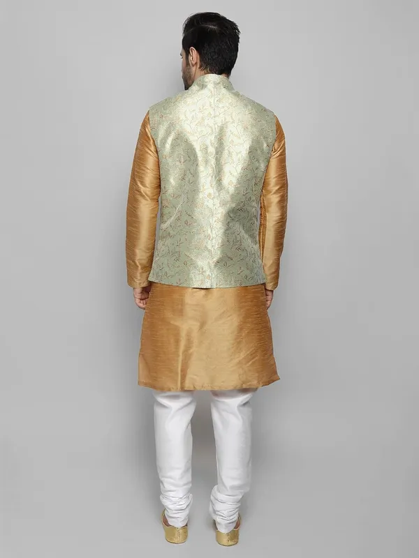 Men's_Silk_Blend_Kurta_Pajama_with_Designer_Ethnic_Nehru_Jacket/Modi_Jacket?