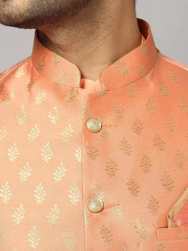 Men's_Silk_Blend_Regular_Kurta_Churidar_Pyjama_with_Bundi_Nehru_Jacket/Waistcoat