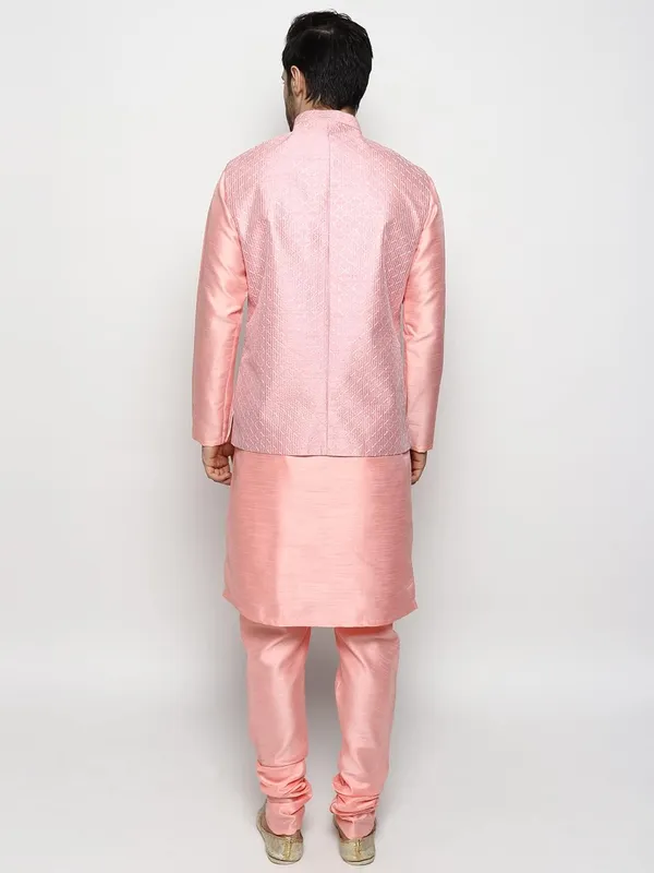 Men's_Silk_Blend_Regular_Kurta_Churidar_Pyjama_with_Bundi_Nehru_Jacket/Waistcoat