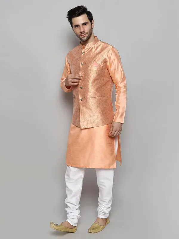 Men's_Silk_Blend_Kurta_Pajama_with_Designer_Ethnic_Nehru_Jacket/Modi_Jacket?