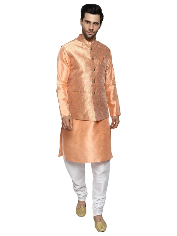 Men's_Silk_Blend_Kurta_Pajama_with_Designer_Ethnic_Nehru_Jacket/Modi_Jacket?