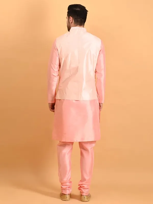 Men's_Silk_Blend_Kurta_Pajama_with_Designer_Ethnic_Nehru_Jacket/Modi_Jacket