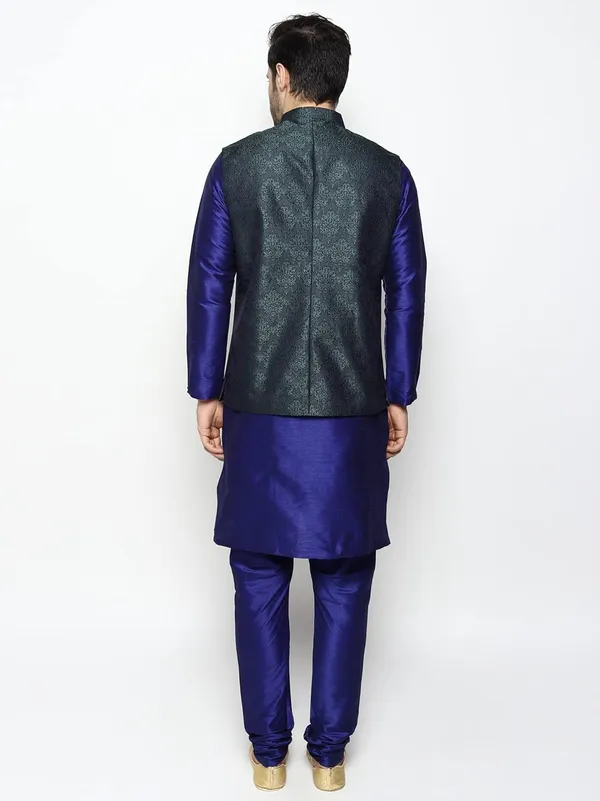 Men's_Silk_Blend_Kurta_Pajama_with_Designer_Ethnic_Nehru_Jacket/Modi_Jacket?
