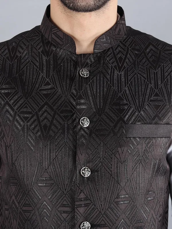 Men's_Silk_Blend_Kurta_Pajama_with_Designer_Ethnic_Nehru_Jacket/Modi_Jacket
