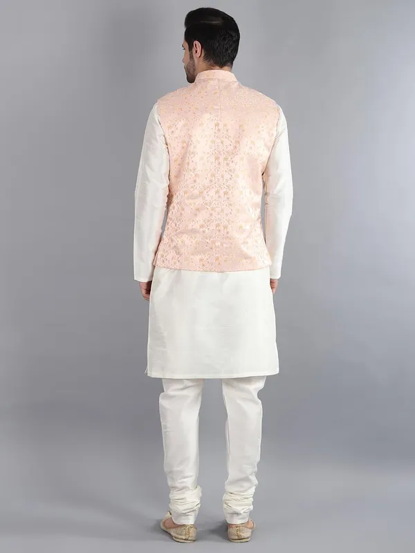 Men's_Silk_Blend_Kurta_Pajama_with_Designer_Ethnic_Nehru_Jacket/Modi_Jacket