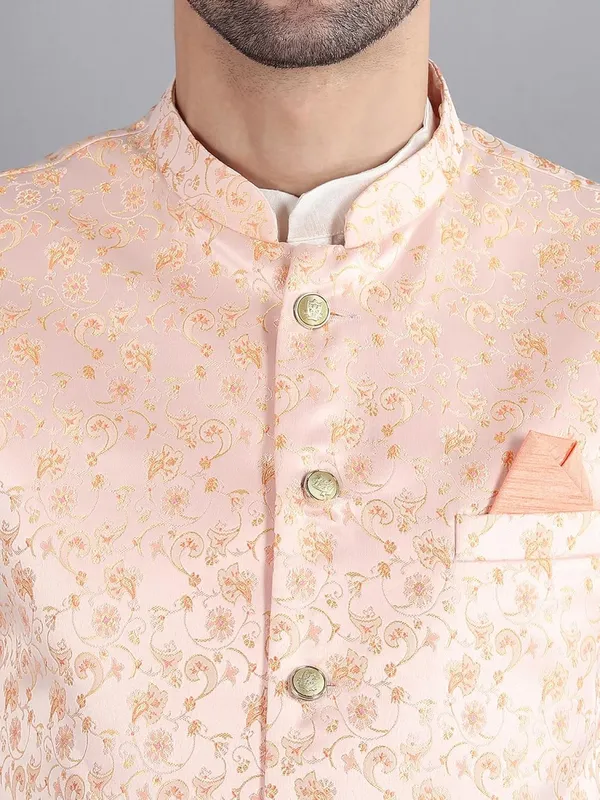 Men's_Silk_Blend_Kurta_Pajama_with_Designer_Ethnic_Nehru_Jacket/Modi_Jacket