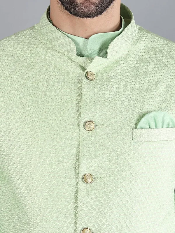 Men's_Silk_Blend_Kurta_Pajama_with_Designer_Ethnic_Nehru_Jacket/Modi_Jacket