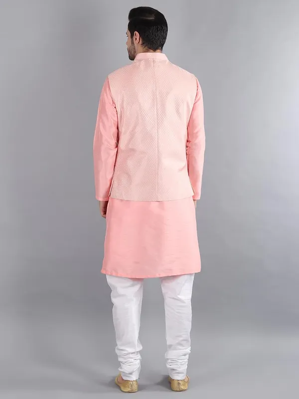 Men's_Silk_Blend_Kurta_Pajama_with_Designer_Ethnic_Nehru_Jacket/Modi_Jacket