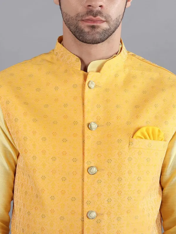 Men's_Silk_Blend_Kurta_Pajama_with_Designer_Ethnic_Nehru_Jacket/Modi_Jacket