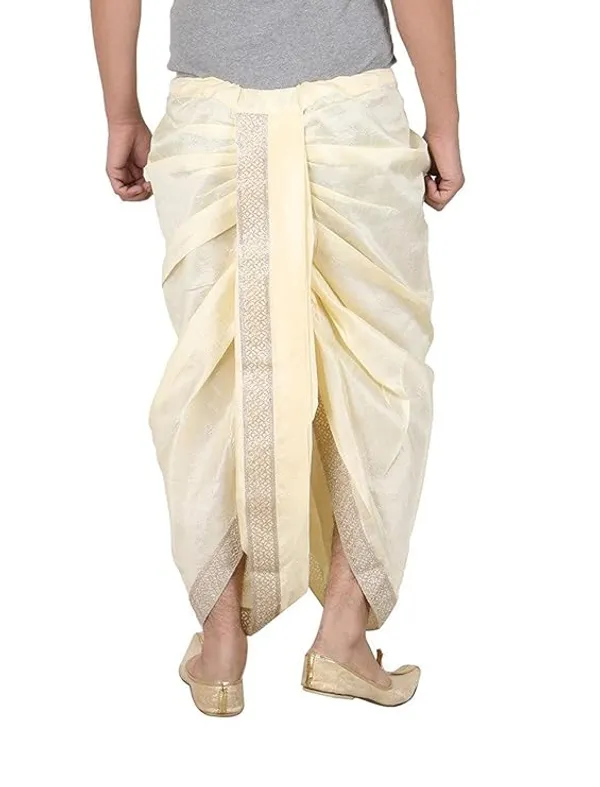 Cream_Dupion_Silk_Dhoti_For_Men