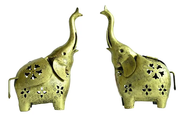 Set_of_2_Golden_Antique_Finish_Elephant_Shaped_Candle_Holder_|_For_Home_Decor,_Decorative