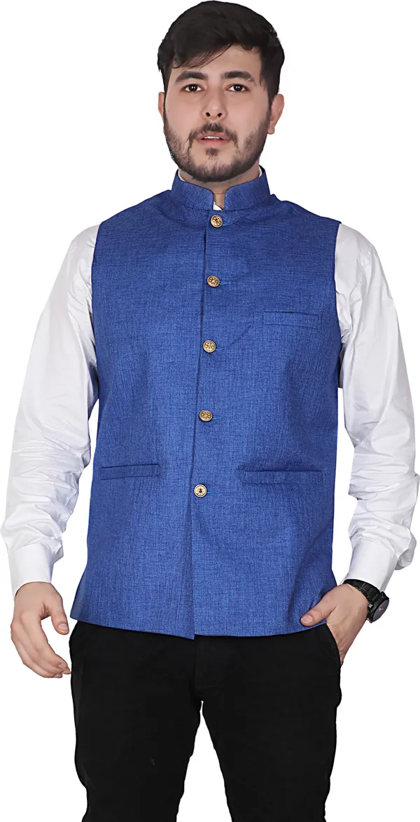Blue_Cotton_Blend_Solid_Ethnic_Traditional_Fit_Waistcoat_For_Men
