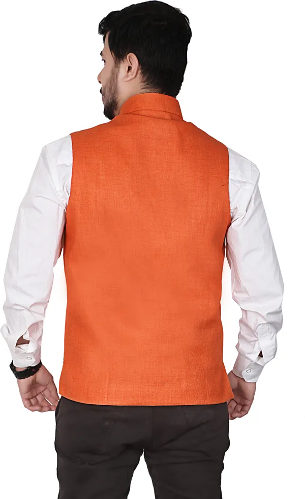 Orange_Cotton_Blend_Solid_Ethnic_Traditional_Fit_Waistcoat_For_Men