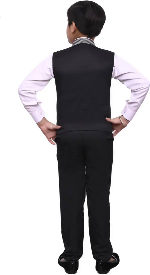 Black_Polyester_Self_Design_Full_Sleeve_Mandarin_Collar_Shirt,_Waistcoat_And_Pant_Set_For_Baby_Boys