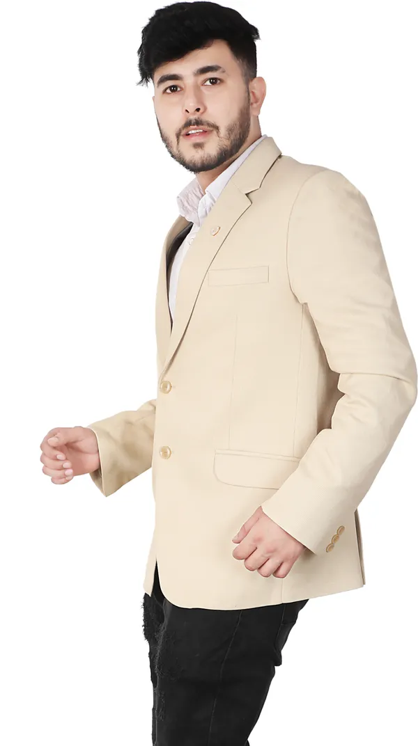 Beige_Solid_Single_Breasted_Casual_Blazer_For_Men