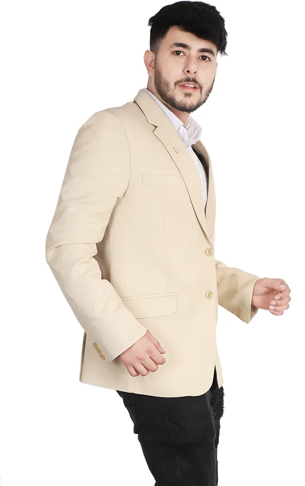 Beige_Solid_Single_Breasted_Casual_Blazer_For_Men