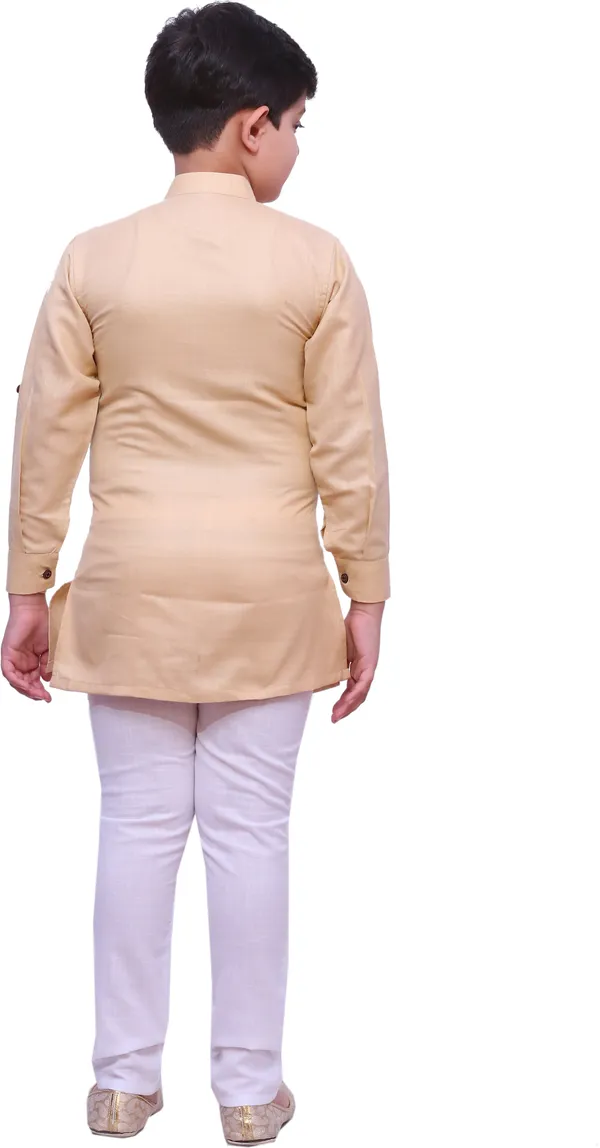 Beige_Cotton_Blend_Ethnic_Motifs_Full_Sleeve_Mandarin_Collar_Kurta_And_Pyjama_Set_For_Boys
