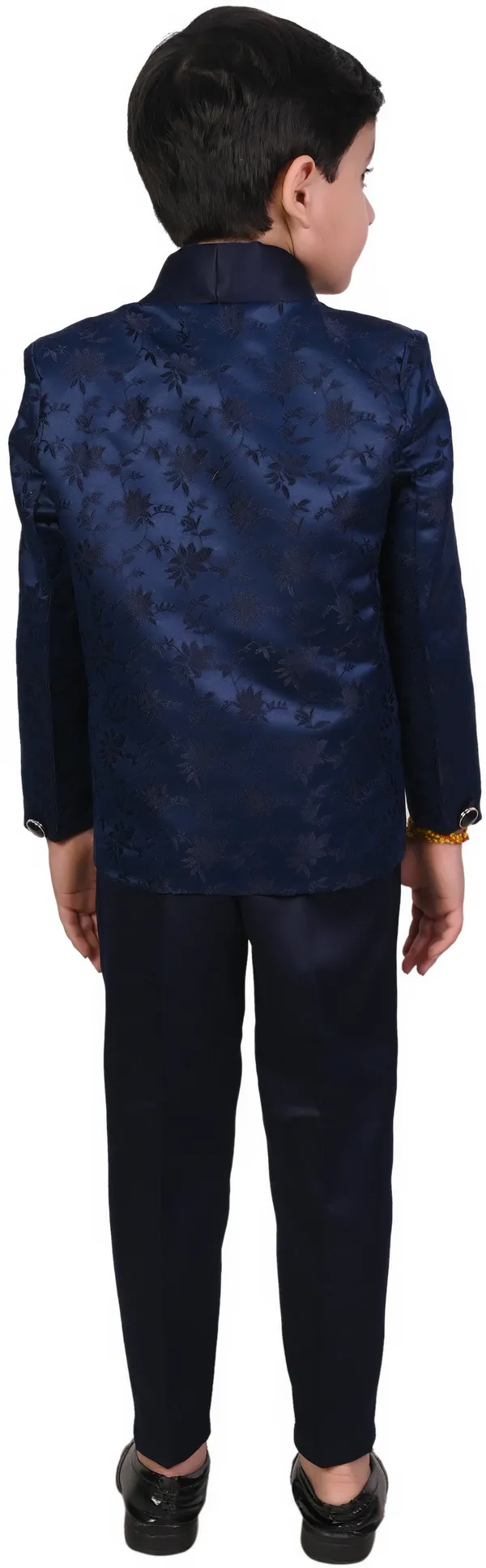 Dark_Blue_Satin_Designer_Printed_Jackyard_Printed_5_Piece_Coat_Pant_Set_For_Kids_Boys