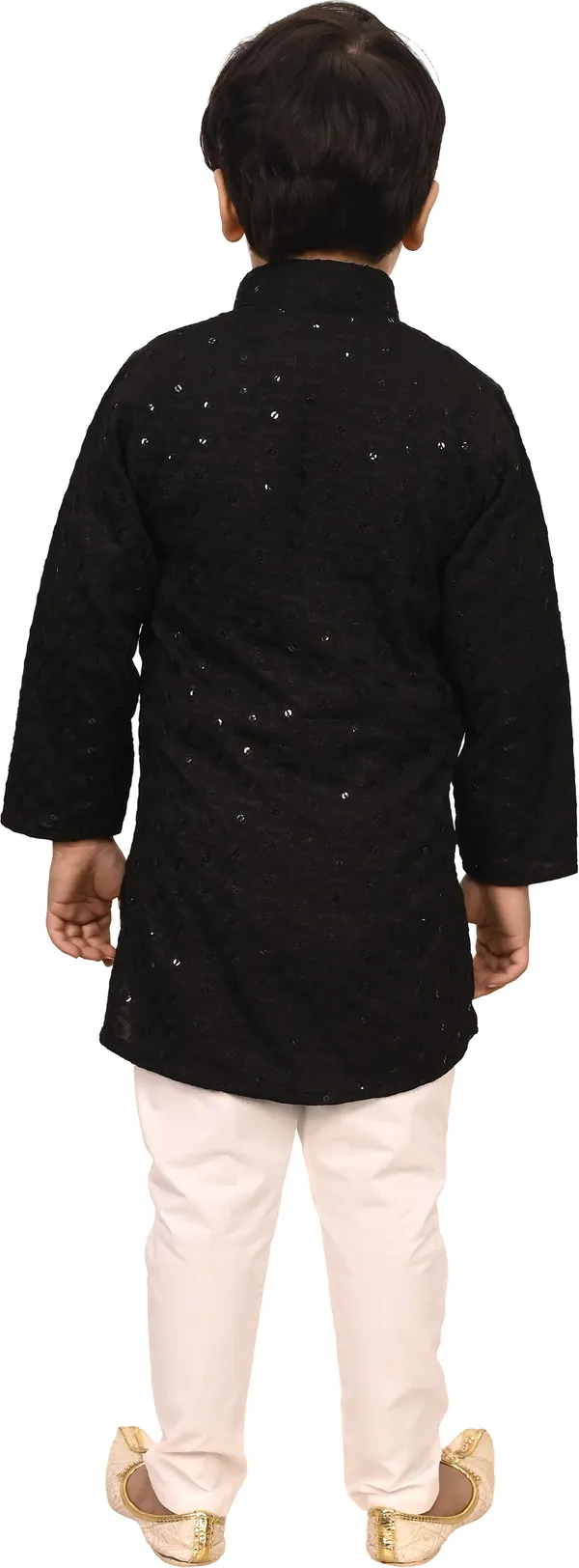 Black_Cotton_Blend_Embroidered_Festive_&_Party_Kurta_And_Pyjama_Set_For_Kids_Boys