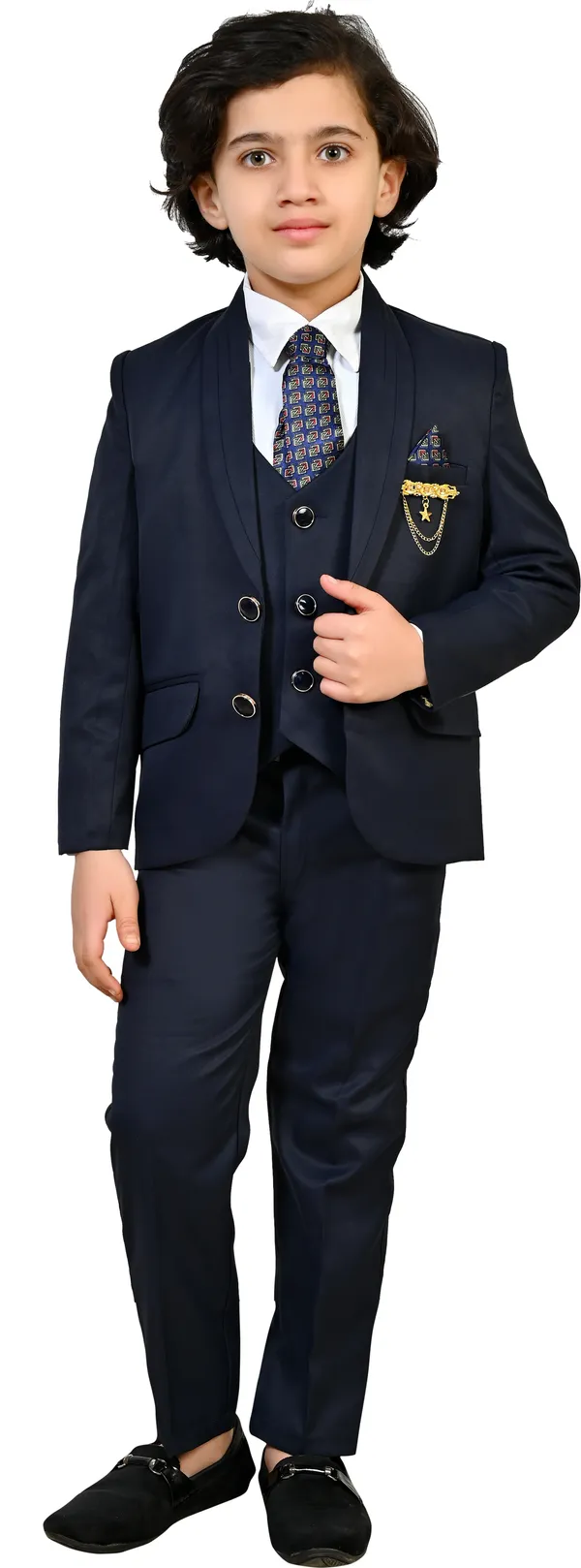 Dark_Blue_Polyester_Solid_Regular_Fit_5_Piece_Kids_Suit_-_Coat,Pant,Shirt,Tie_And_Waistcoat_For_Boys