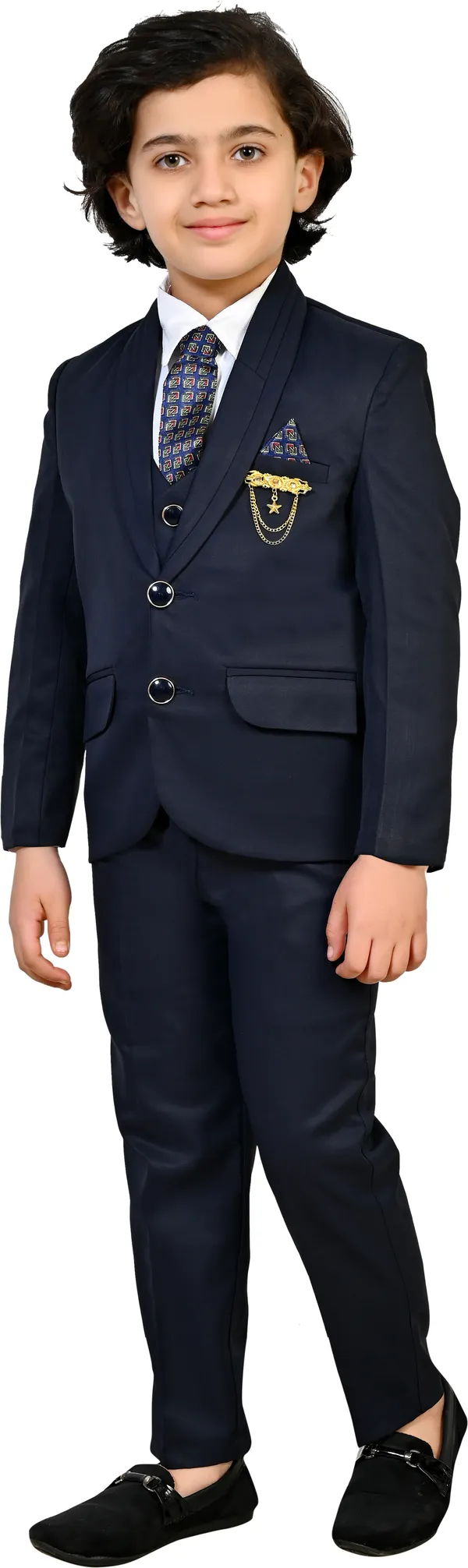 Dark_Blue_Polyester_Solid_Regular_Fit_5_Piece_Kids_Suit_-_Coat,Pant,Shirt,Tie_And_Waistcoat_For_Boys
