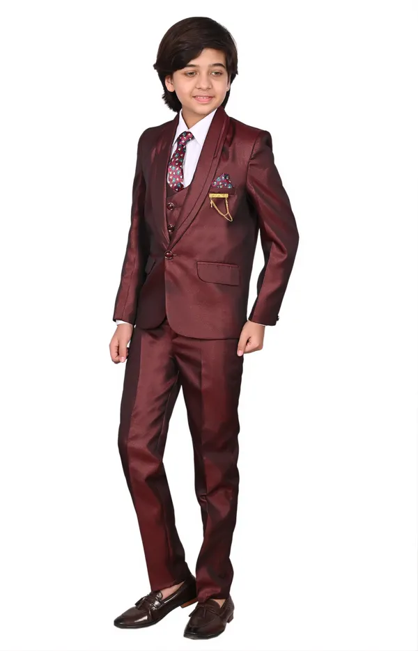 Maroon_Polyester_Solid_Regular_Fit_5_Piece_Coat_Suit_For_Boys