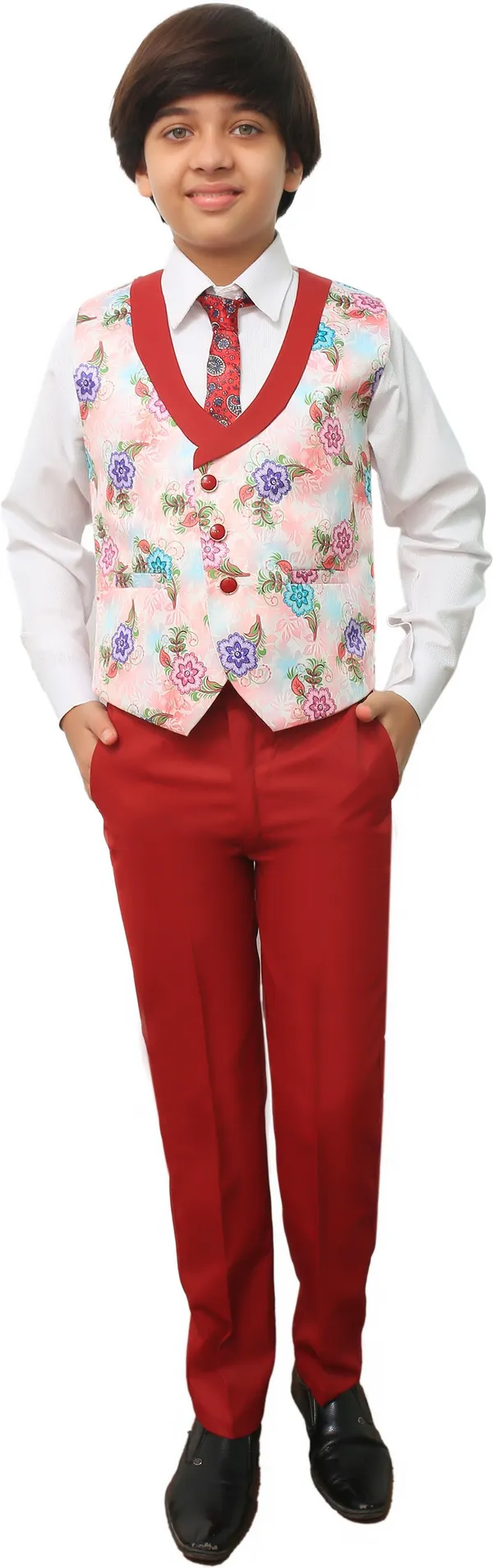Red_Polyester_Solid_Regular_Fit_5_Piece_Coat_Suit_For_Boys