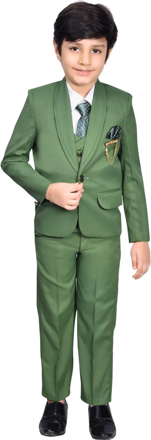 Green_Polyester_Solid_Regular_Fit_5_Piece_Coat_Suit_For_Boys