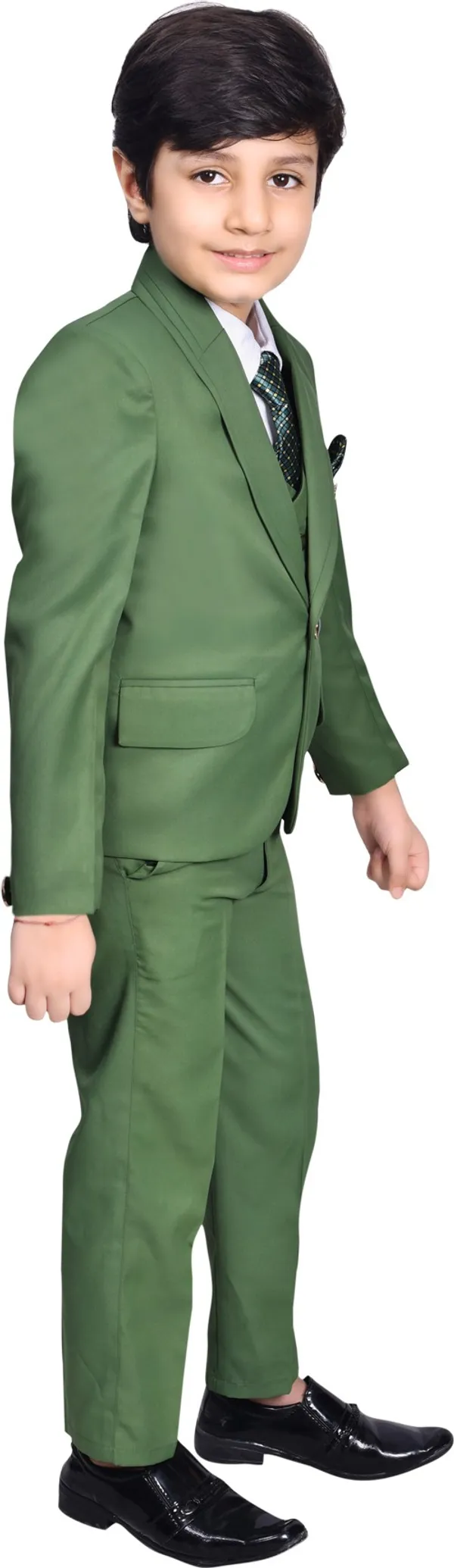 Green_Polyester_Solid_Regular_Fit_5_Piece_Coat_Suit_For_Boys