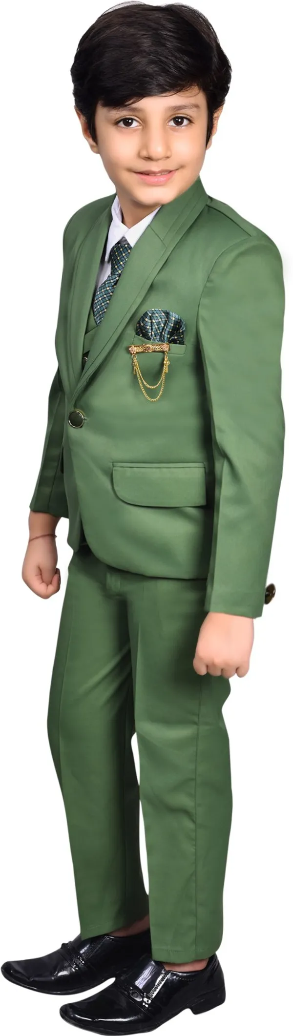 Green_Polyester_Solid_Regular_Fit_5_Piece_Coat_Suit_For_Boys