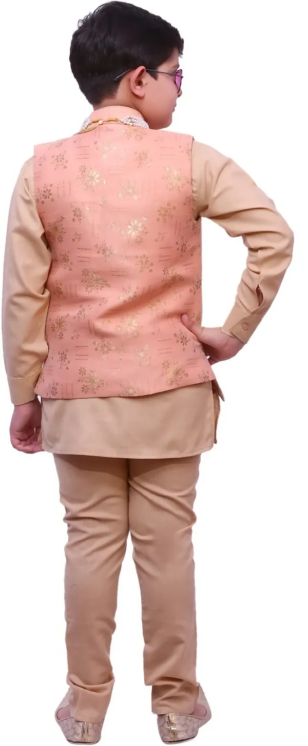 Pink_Cotton_Blend_Floral_Print_Full_Sleeve_Mandarin_Collar_Kurta,_Waistcoat_And_Pyjama_Set_For_Boys