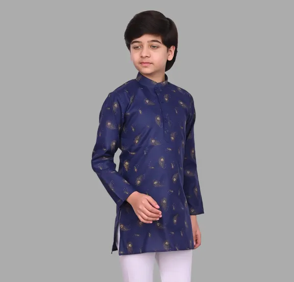Dark_Blue_Pure_Cotton_Straight_Printed_Full_Sleeve_Regular_Kurta_For_Boys