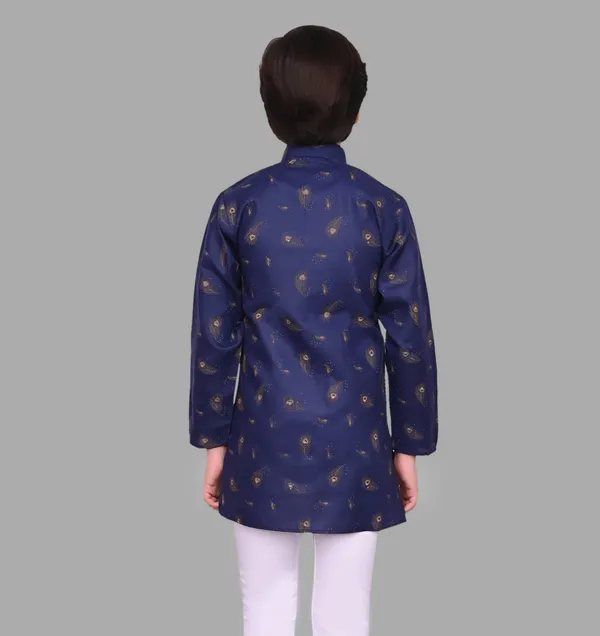 Dark_Blue_Pure_Cotton_Straight_Printed_Full_Sleeve_Regular_Kurta_For_Boys