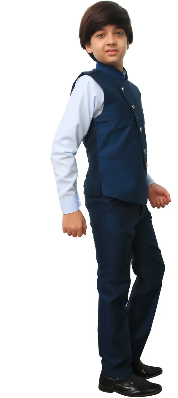 Cotton_Blend_Casual_Solid_Full_Sleeve_Waistcoat_&_Pant_For_Boys