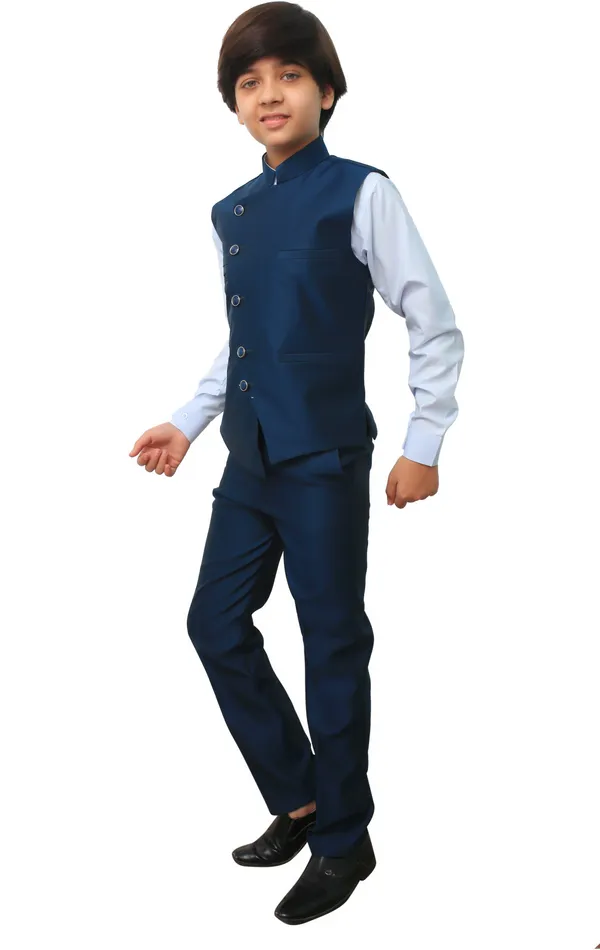 Cotton_Blend_Casual_Solid_Full_Sleeve_Waistcoat_&_Pant_For_Boys
