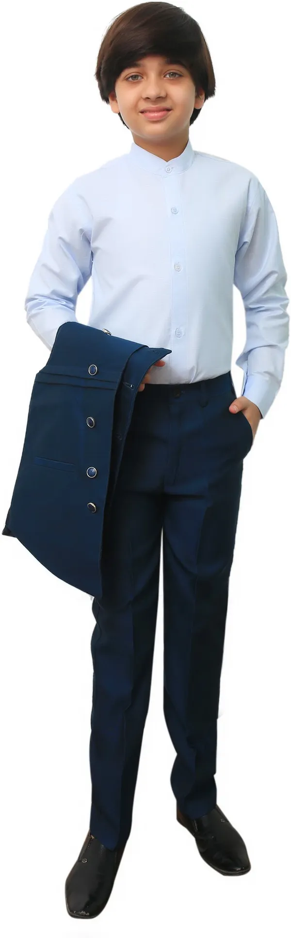 Cotton_Blend_Casual_Solid_Full_Sleeve_Waistcoat_&_Pant_For_Boys