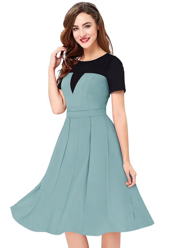 Pista_Heavy_Fabric_Western_Dress_For_Women