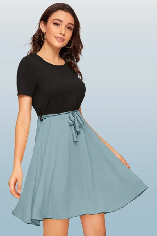 Pista_Heavy_Fabric_Western_Dress_For_Women