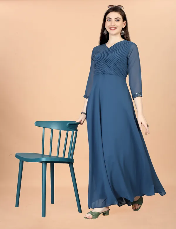 Blue_Georgete_Embroidered_Long_Gown_for_Women_&_Girls