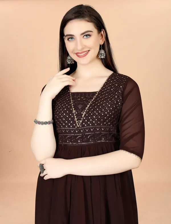 Coffee_Georgete_Embroidered_Long_Gown_for_Women_&_Girls