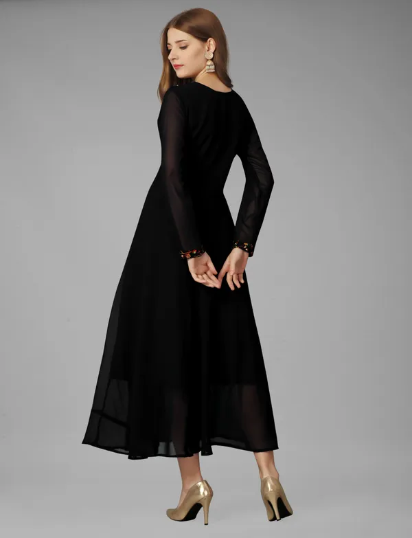 Black_Georgete_Embroidered_Long_Gown_for_Women_&_Girls