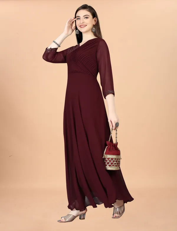 Maroon_Georgete_Embroidered_Long_Gown_for_Women_&_Girls