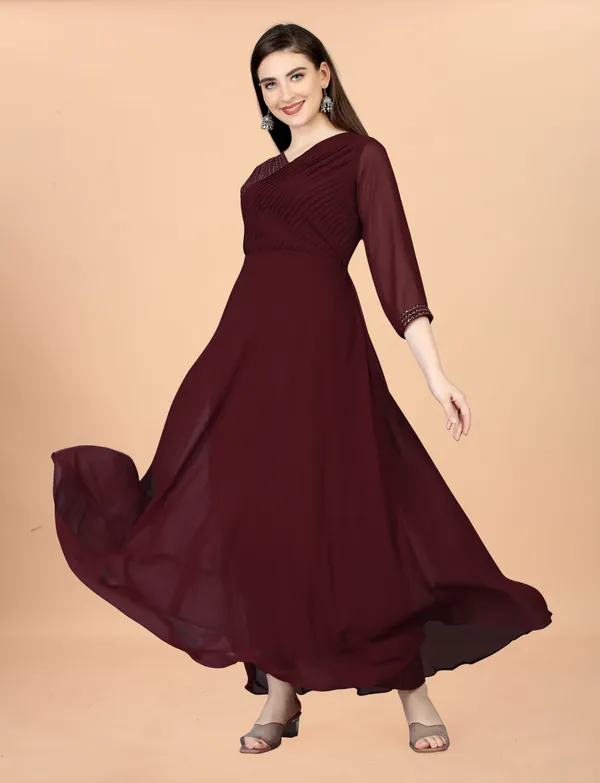 Maroon_Georgete_Embroidered_Long_Gown_for_Women_&_Girls