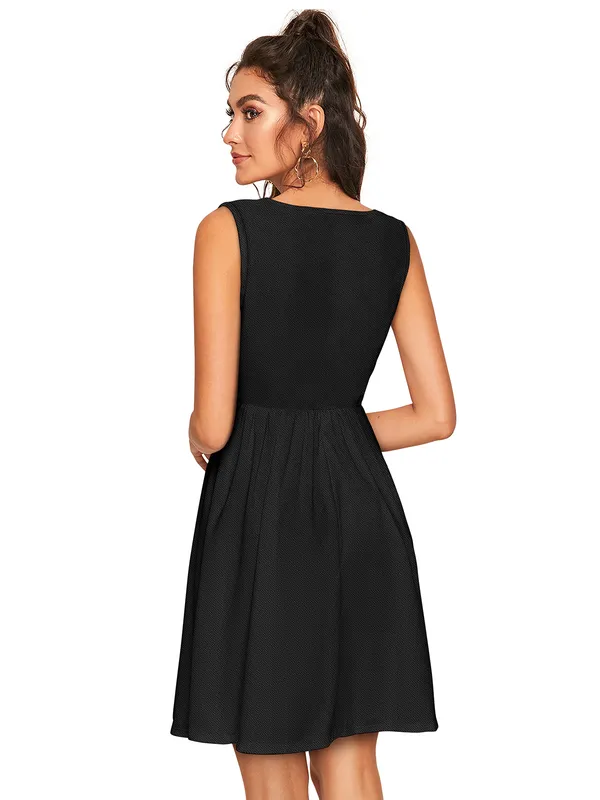 Georgette_Jacquard_Butti_Square_Neck_Knee_Length_Western_Dresses_for_Women