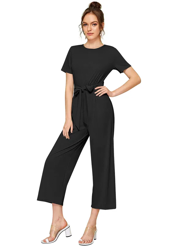 Black_Heavy_Fabric_Jumpsuit_For_Women