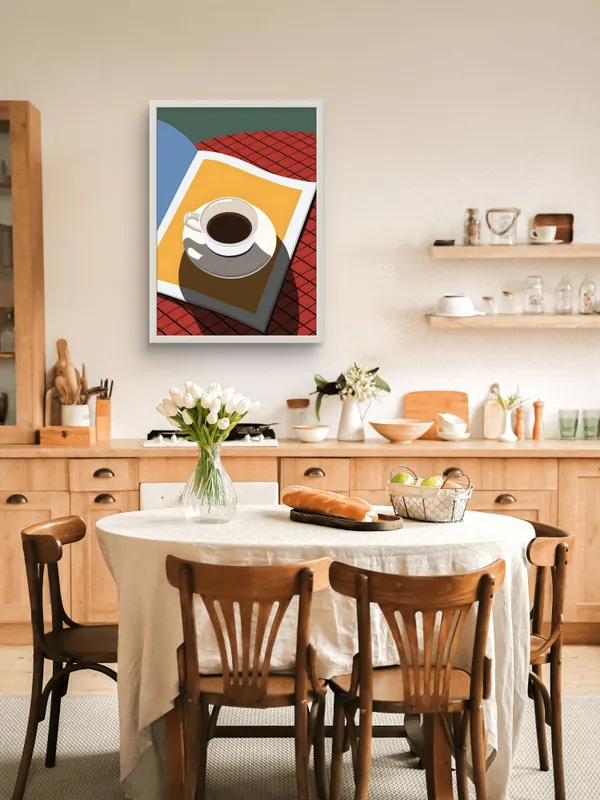 White_Framed_Black_Tea_Fibre_Art_|_For_Home_&_Office_Decor