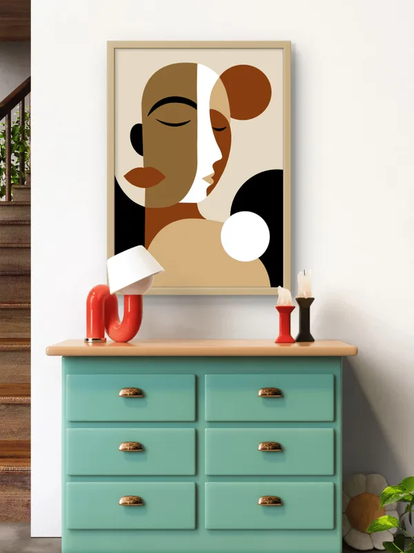 Wooden_Framed_Boho_Faces_Fibre_Art_|_For_Home_&_Office_Decor